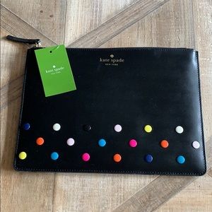 NWT Kate spade leather pouch with colored studs!!